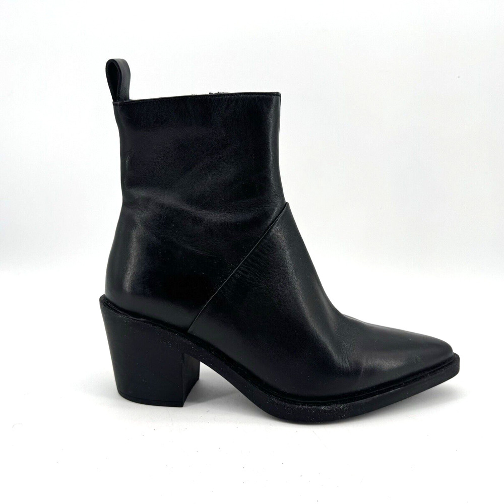 Seychelles Sleek Black Leather Heeled Boots